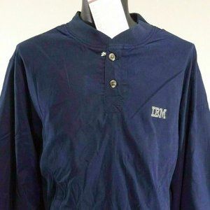 IBM Swingster Destinations Jacket XL Mens Blue NOS 90s Vintage Sports Pullover